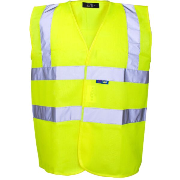 Supertouch Hi Vis Yellow Velcro Vest Thumbnail