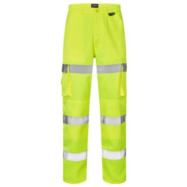 Supertouch Hi Vis Yellow 3 Band Combat Trousers Thumbnail