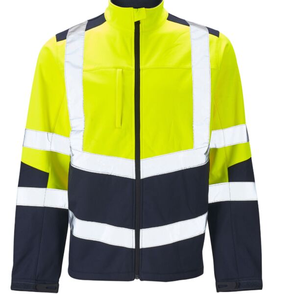 Supertouch Hi Vis 2 Tone Yellow Softshell Jacket Thumbnail