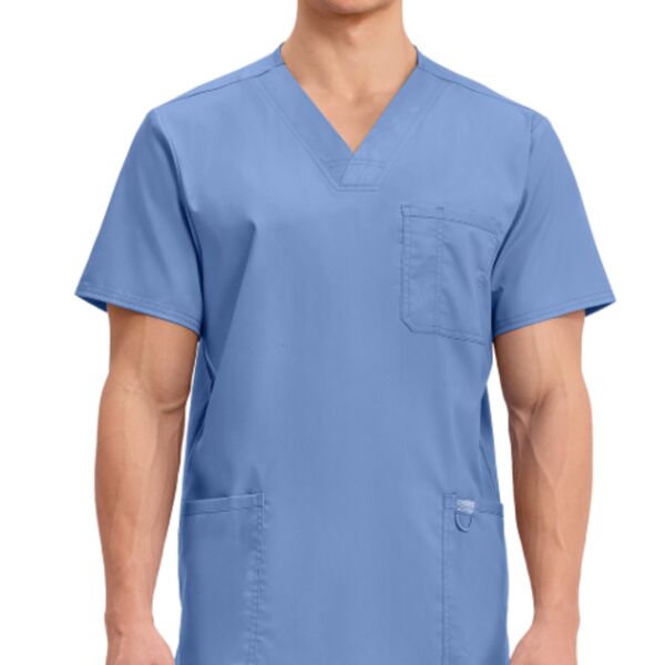 Unisex V-Neck Top in Ciel Blue Thumbnail