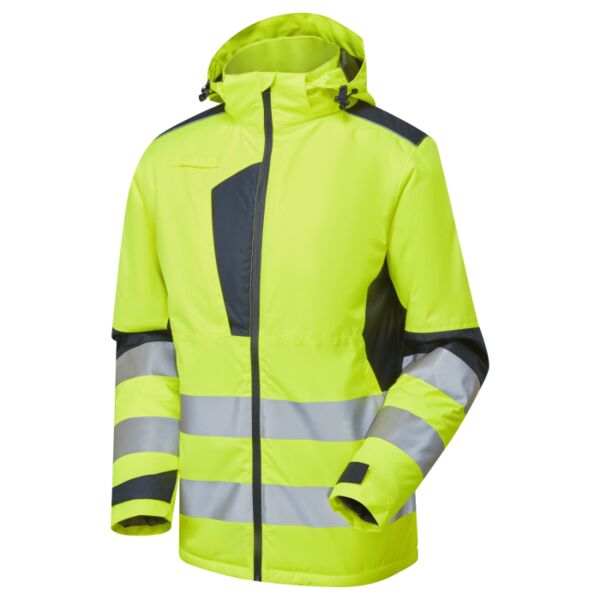 System Hi Vis Eco Thermal Waterproof Yellow/Navy Jacket Thumbnail