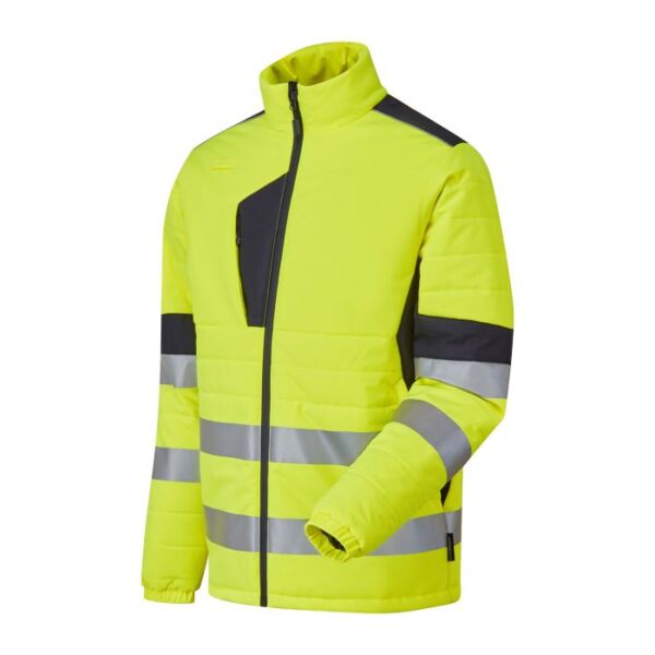 System Hi Vis Eco Two Tone Yellow Thermal Baffle Jacket Thumbnail