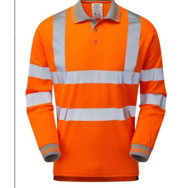 Long   Sleeve   Polo   Shirt   Orange  Thumbnail