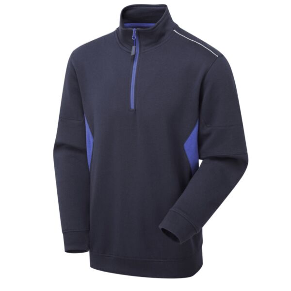 System Eco Men’s Navy/Royal Blue Quarter Zip Sweatshirt Thumbnail